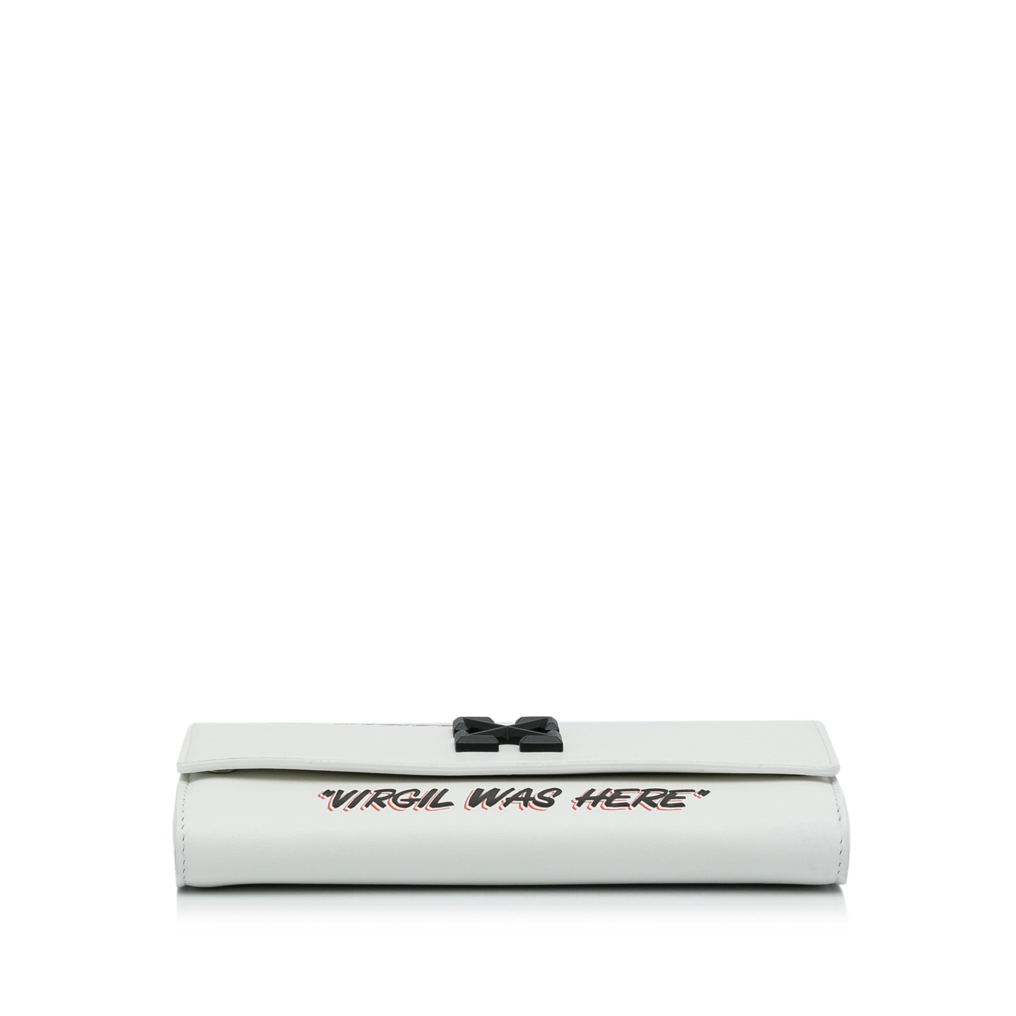 Off-White | Pre-Owned Jitney Quote Wallet on Chain | White