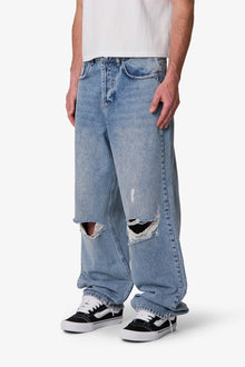 Ultra Baggy Blowout Denim | Washed Vintage Blue