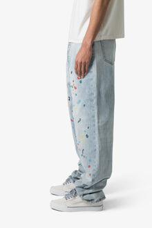 Ultra Baggy Chainstitch Denim | Light Blue