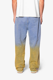 Ultra Baggy Dual Gradient Washed Denim | Blue