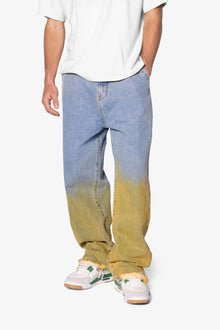 Ultra Baggy Dual Gradient Washed Denim | Blue