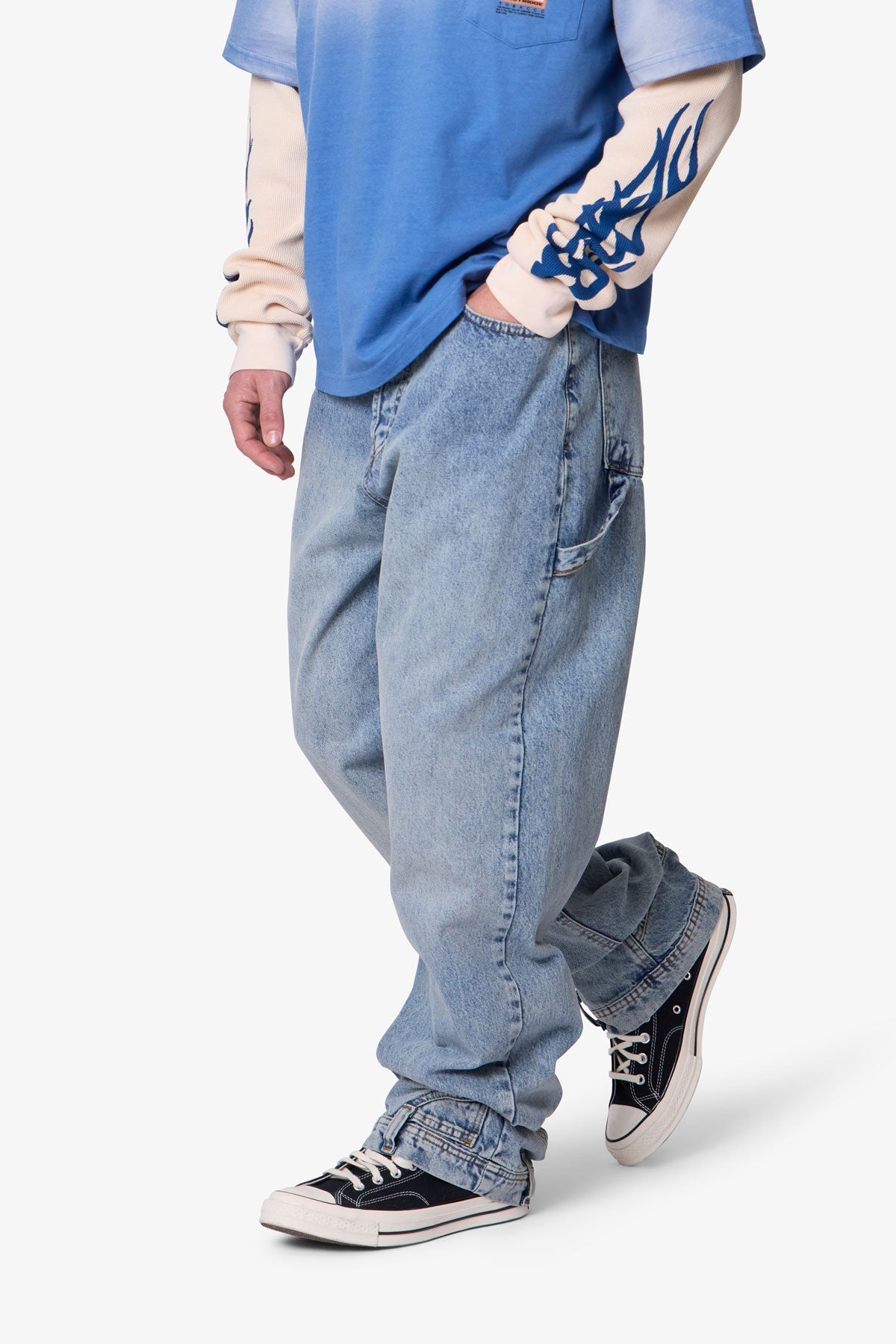 Ultra Baggy Reconstructed Denim | Washed Blue