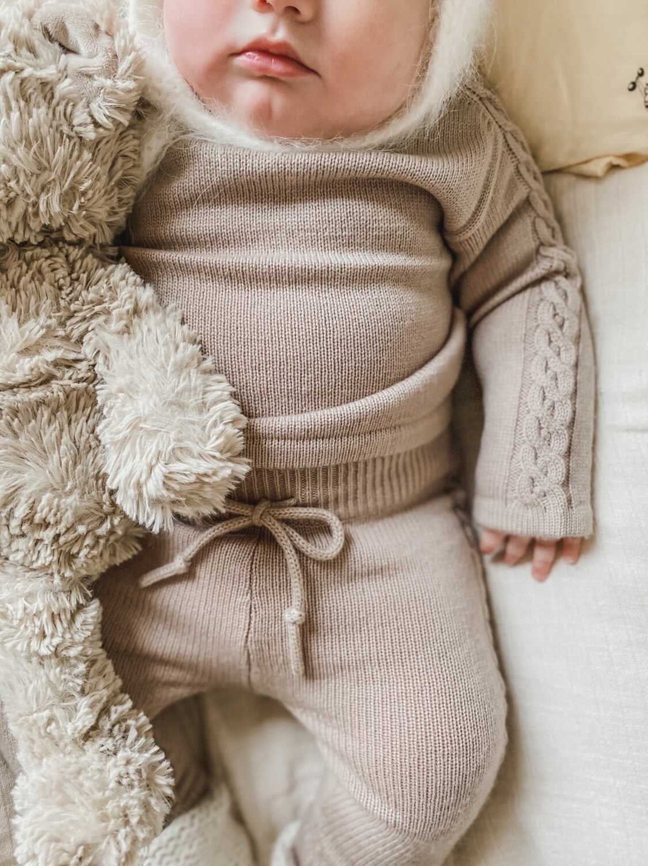 Unisex | Braided Fine Wool Lounge Set | Cappucino