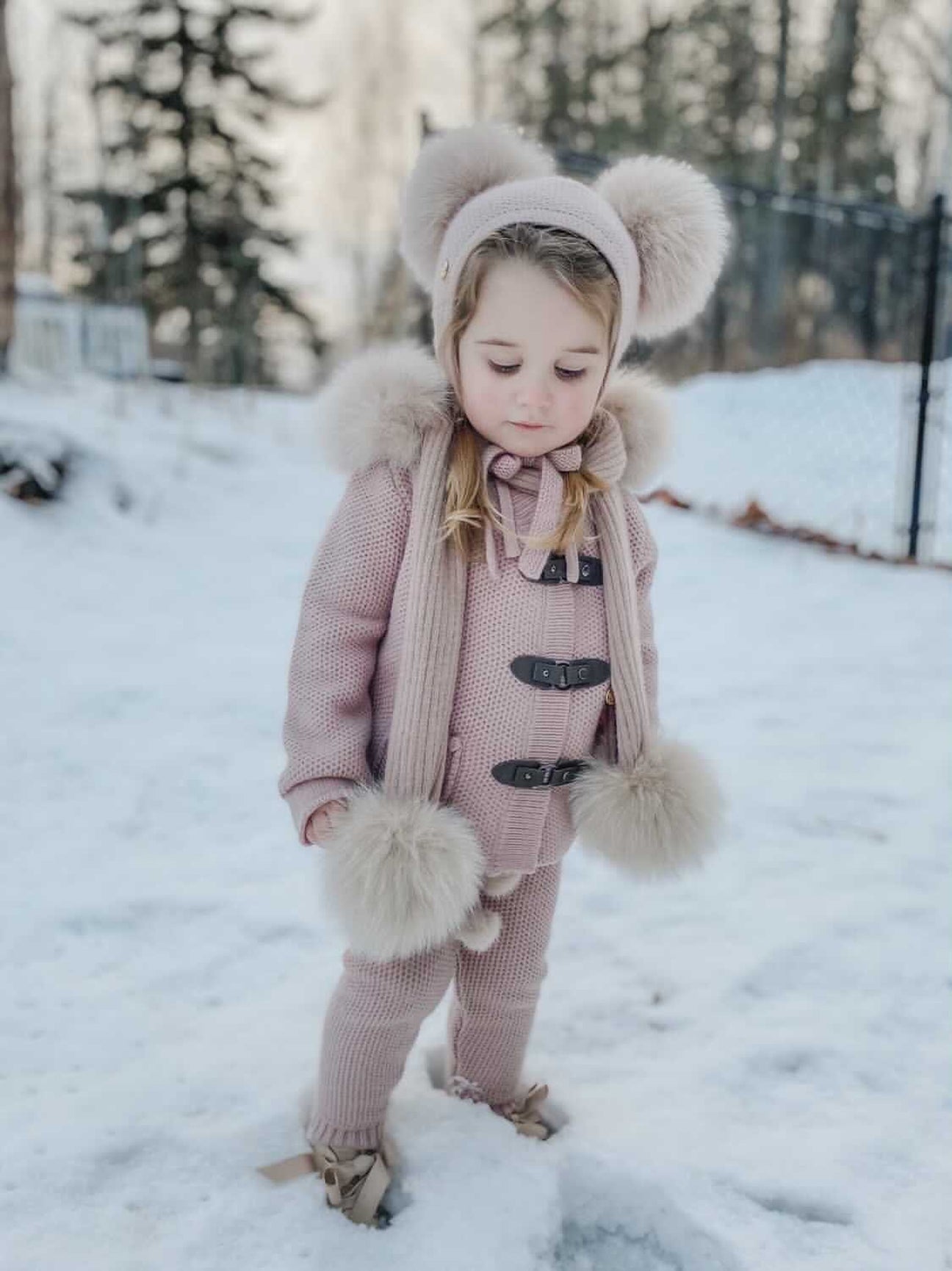 Unisex | Honeycomb Dusty Cashmere Pram Coat | Pink