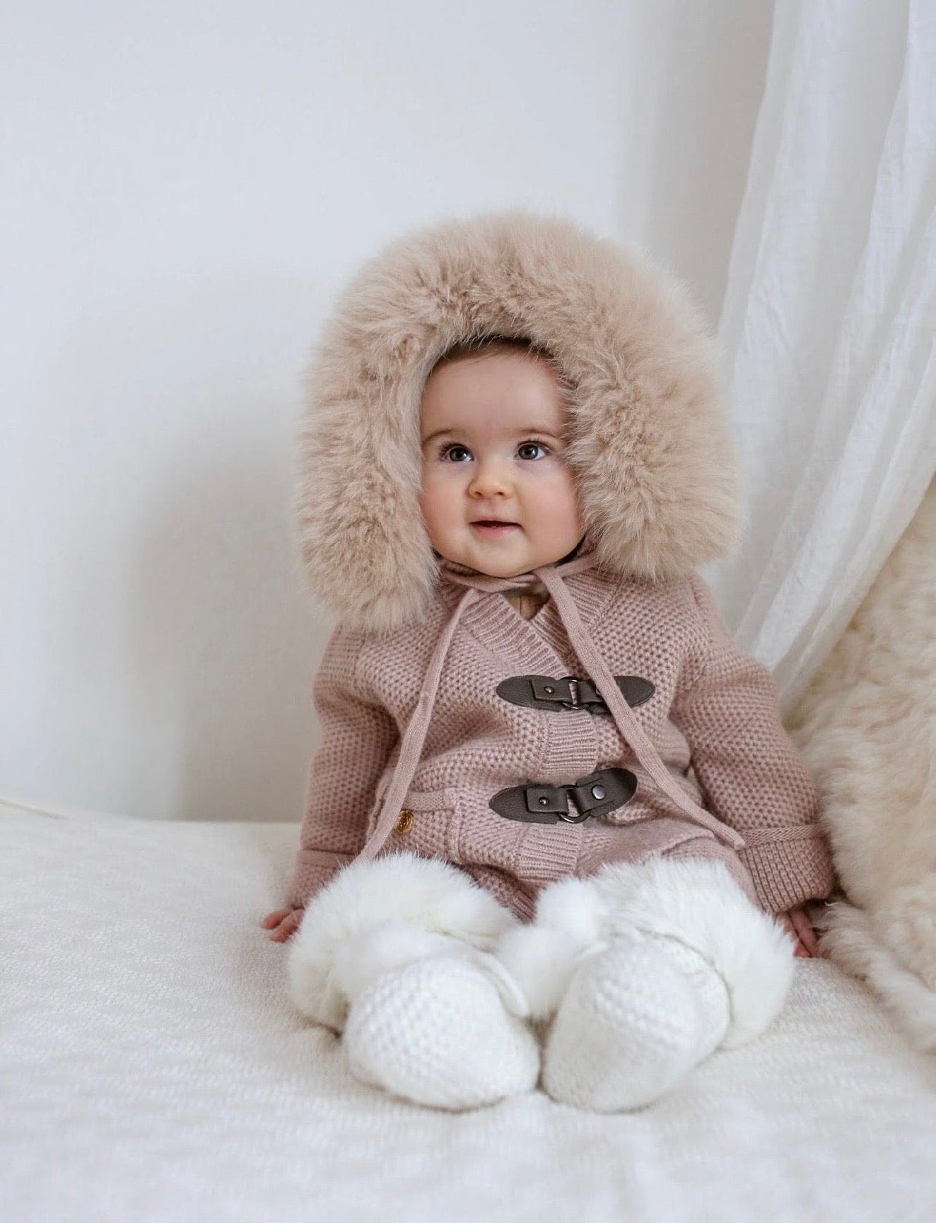 Unisex | Honeycomb Dusty Cashmere Pram Coat | Pink