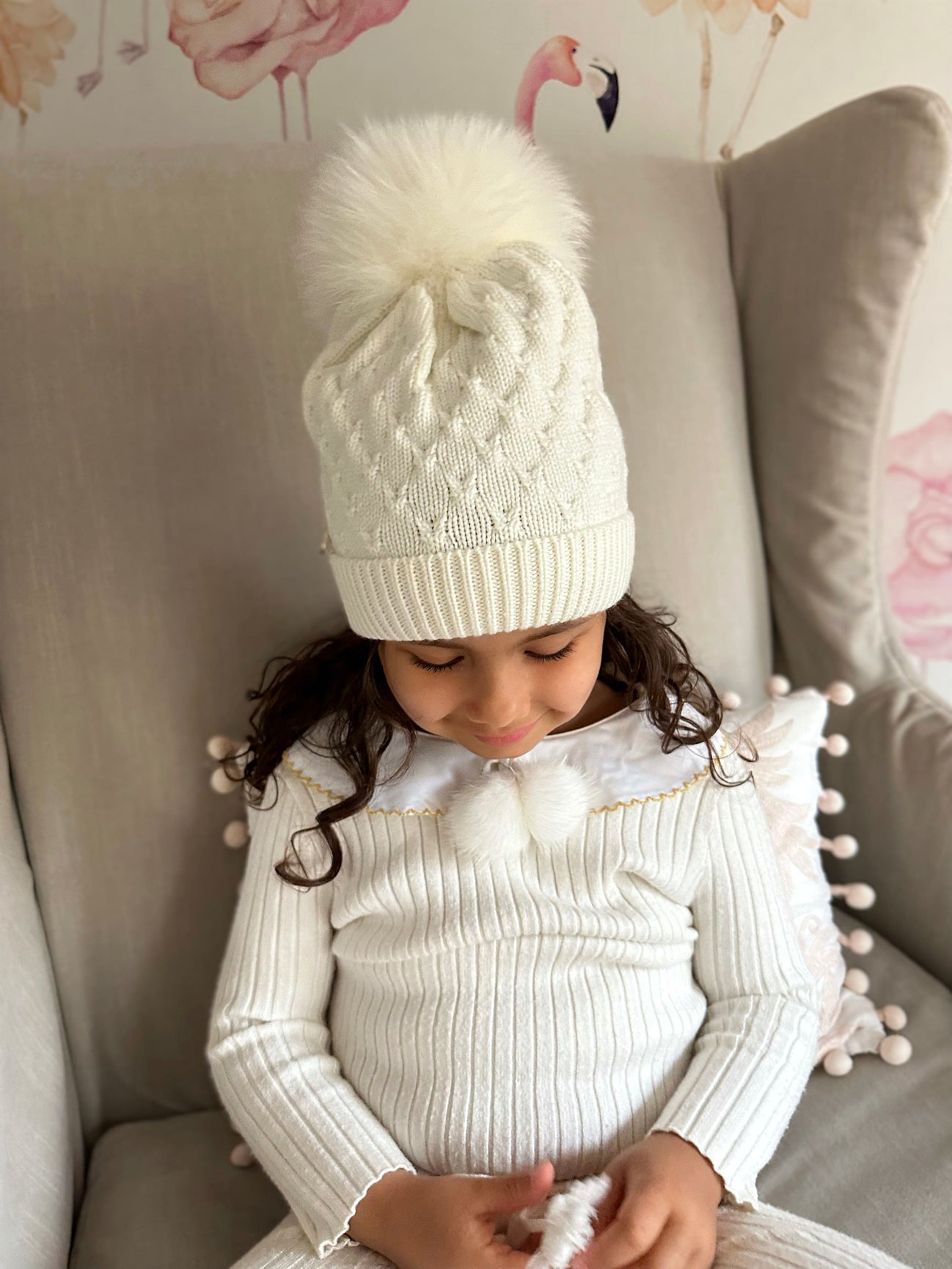 Unisex | Parker Merino Wool Foldover Beanie Hat | Ivory