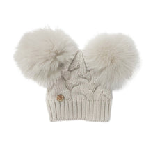 Unisex | Sandstone Merino Wool Kids Double Pom Hat | Beige