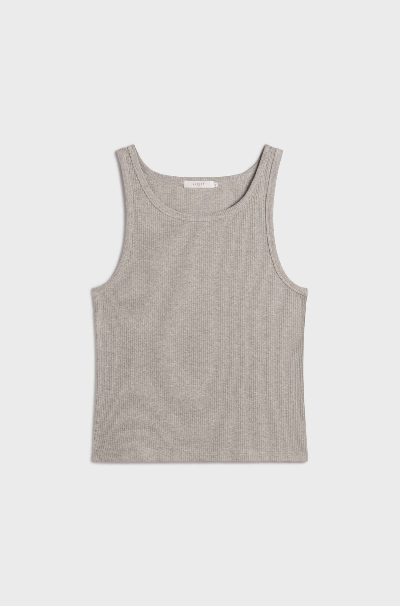 Gray tank top on a light gray background