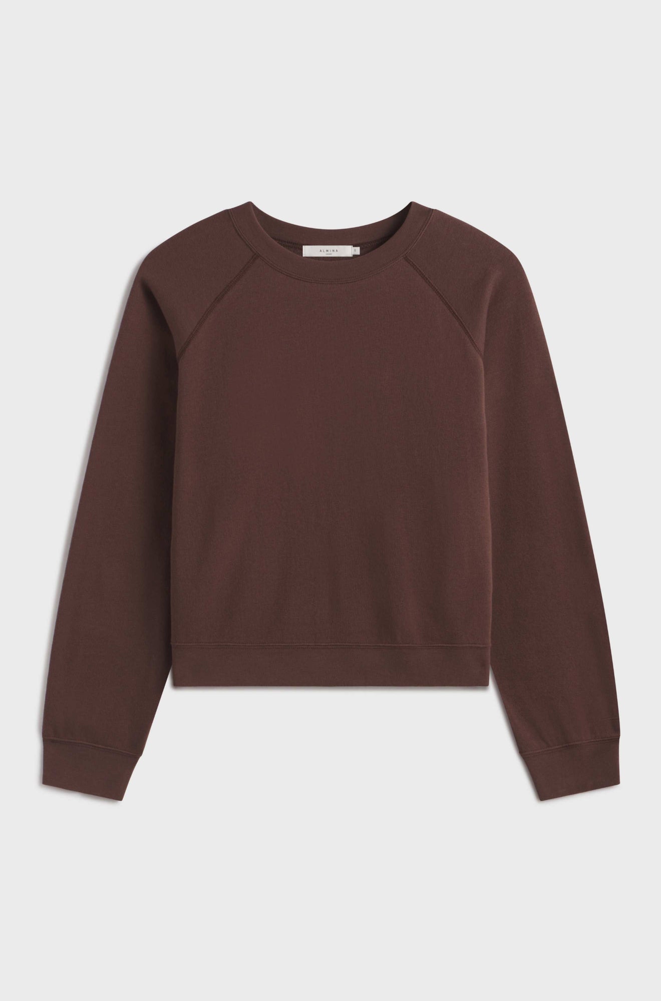 Brown sweatshirt on a light gray background