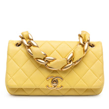 Chanel | Pre-Owned Quilted Lambskin Chain Is More Flap | Yellow