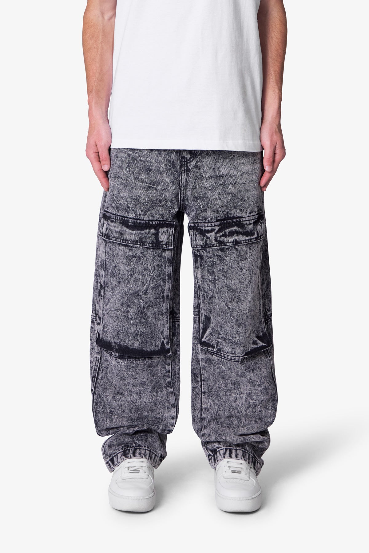 V741 Front Washed Cargo Denim | Grey