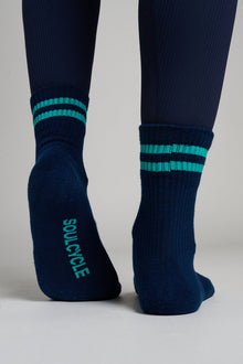 Soul by SoulCycle | Varsity Half Calf Sock | Navy