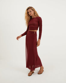 Mira Long Sleeve Top - Ponche XS