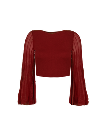 Knit Celina Bell Sleeve Top - Ponche XS