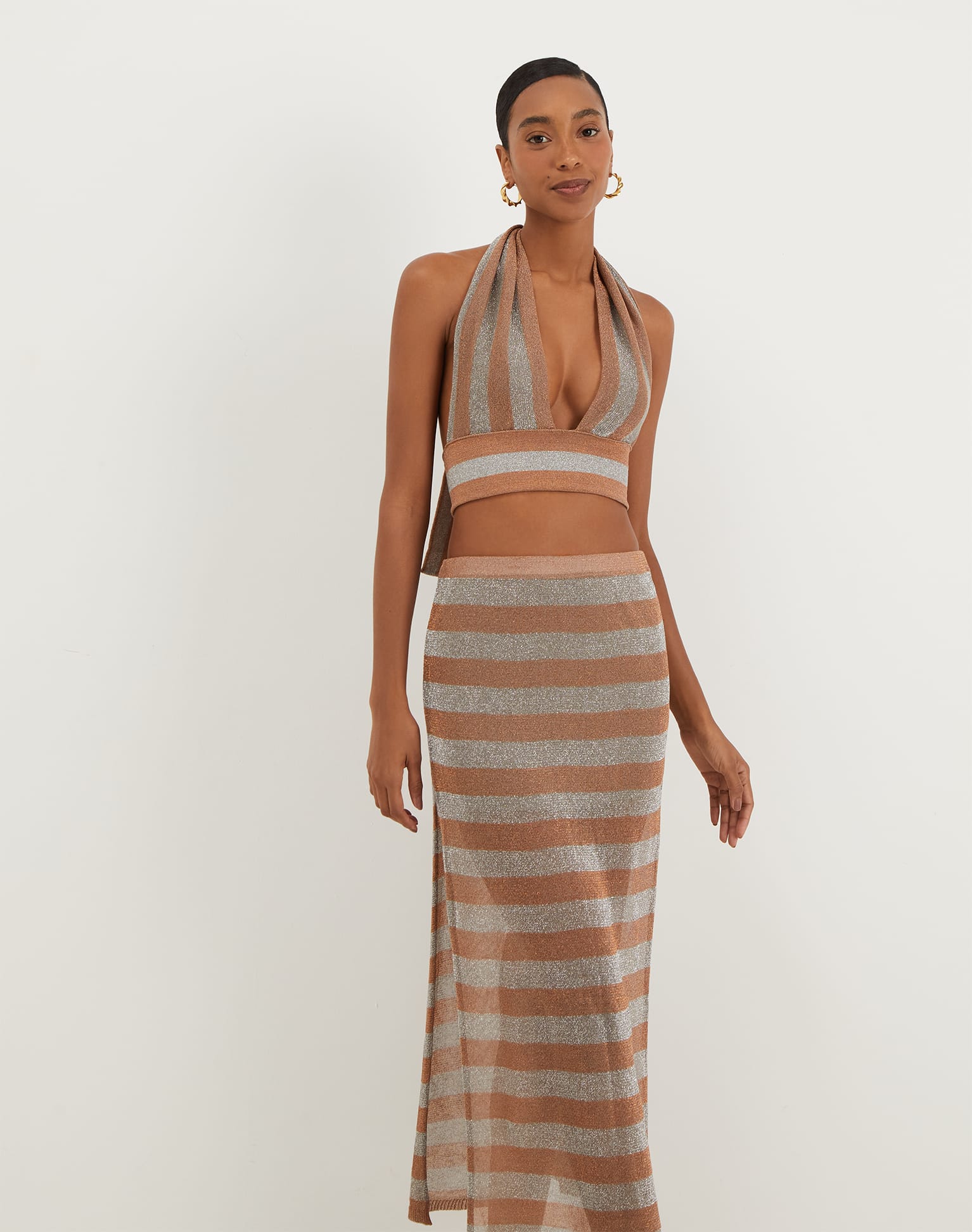 Knit Luna Halter Top - Eclair XS