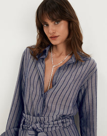 Lyra Long Sleeve Blouse - Sailboat XS