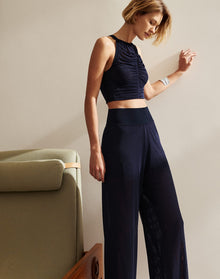 Sia Wide Leg Pants - Sailboat XS