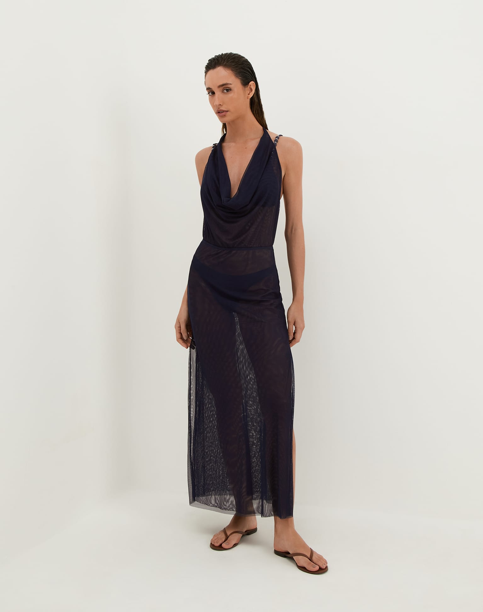 Tilly Long Cover Up - Sailboat XS