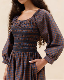 Color: Navy/Rust Plaid