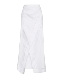 Voltare Wrap Skirt | White