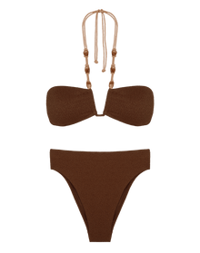 Firenze Gigi Hot Pant Bottom - Brown Brazilian / XS
