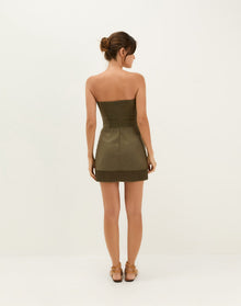 Mallorca Short Dress - Evergreen XS