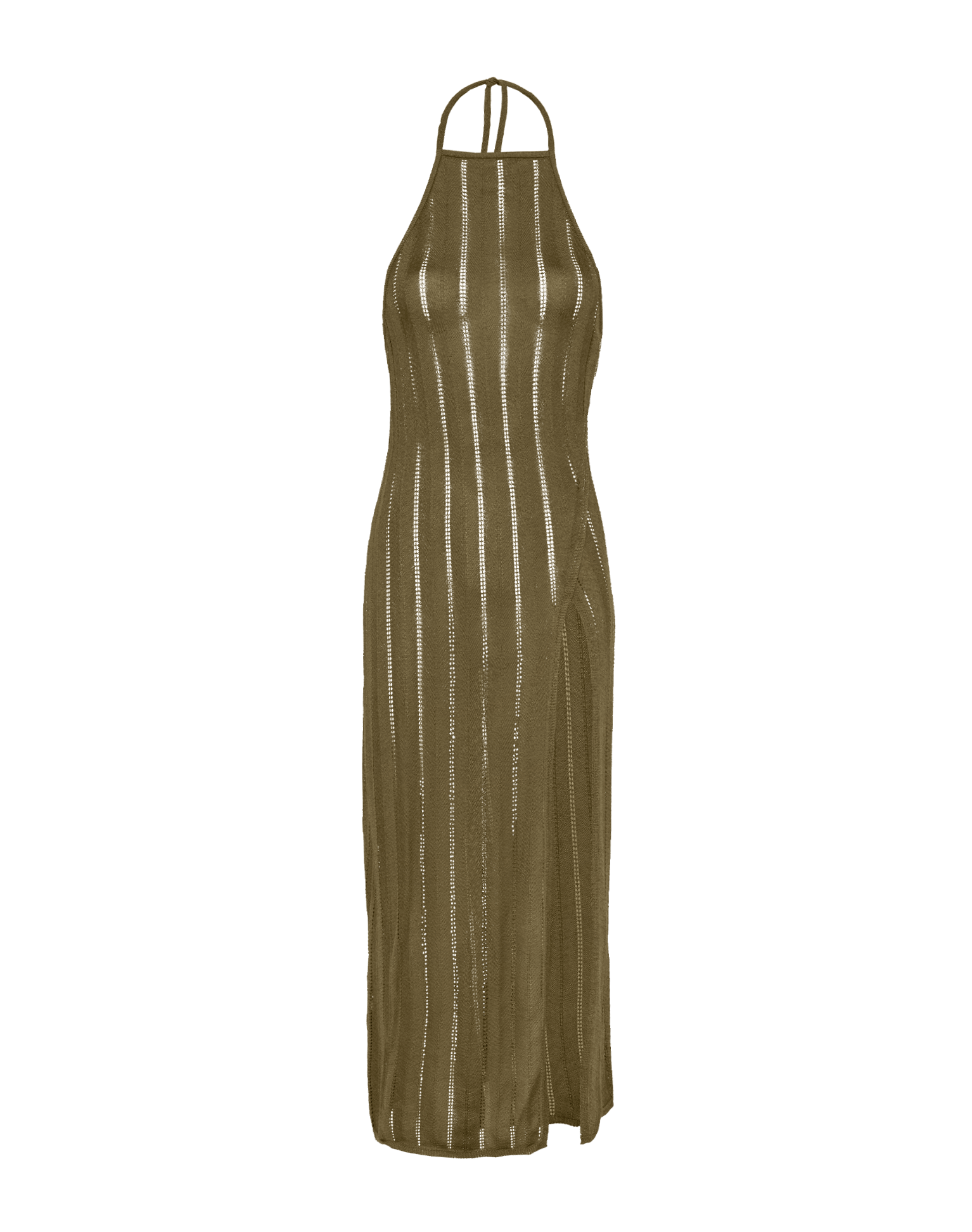 Knit Vis Long Cover Up - Evergreen XS
