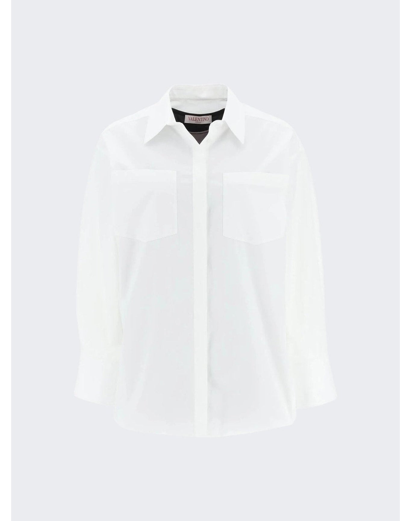 Valentino | Women | Cotton Poplin Mini Shirt Dress | White