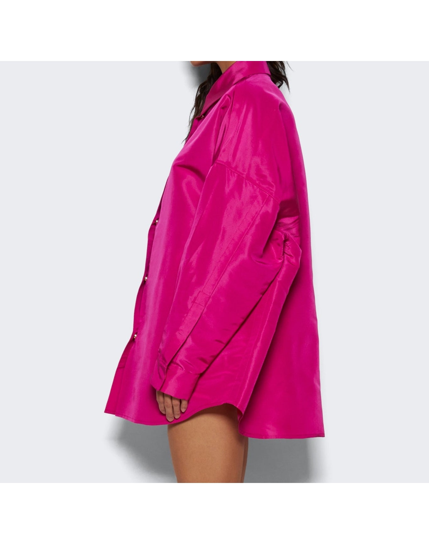 Valentino | Women | Solid Faille Overshirt | Pink