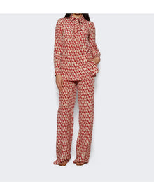 Valentino | Women | V-logo Crepe De Chine Wide-leg Pants | Pink