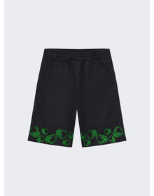 Veert | Men | Heart Embroidered Shorts | Black