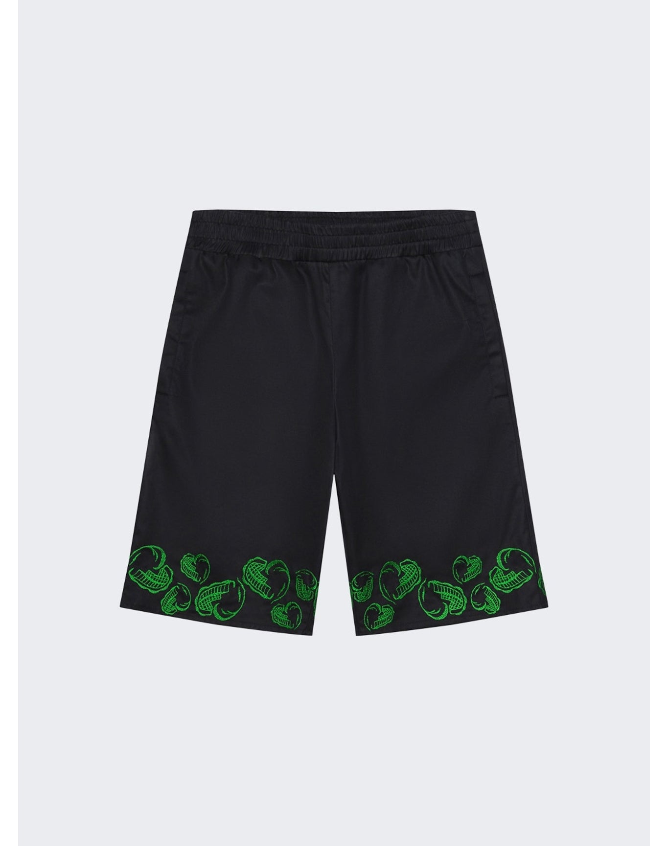 Veert | Men | Heart Embroidered Shorts | Black
