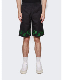 Veert | Men | Heart Embroidered Shorts | Black