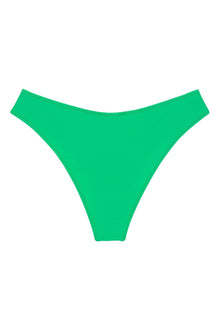 Green bikini bottom with zig-zag stitching detail on edges.