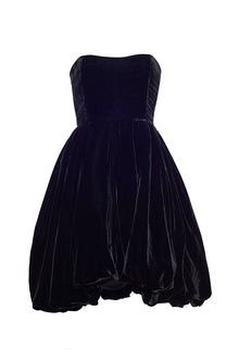 Veronica Dress | Black Velvet