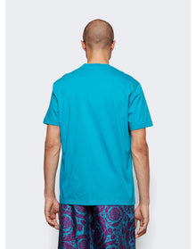 Versace | Men | Barocco Silhouette Logo T-shirt | Turquoise