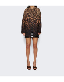 Versace | Women | Crocodile-effect Leather Mini Skirt | Black