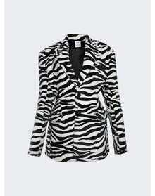 Vetements | Women | Fleece Hourglass Tailored Jacket | Zebra