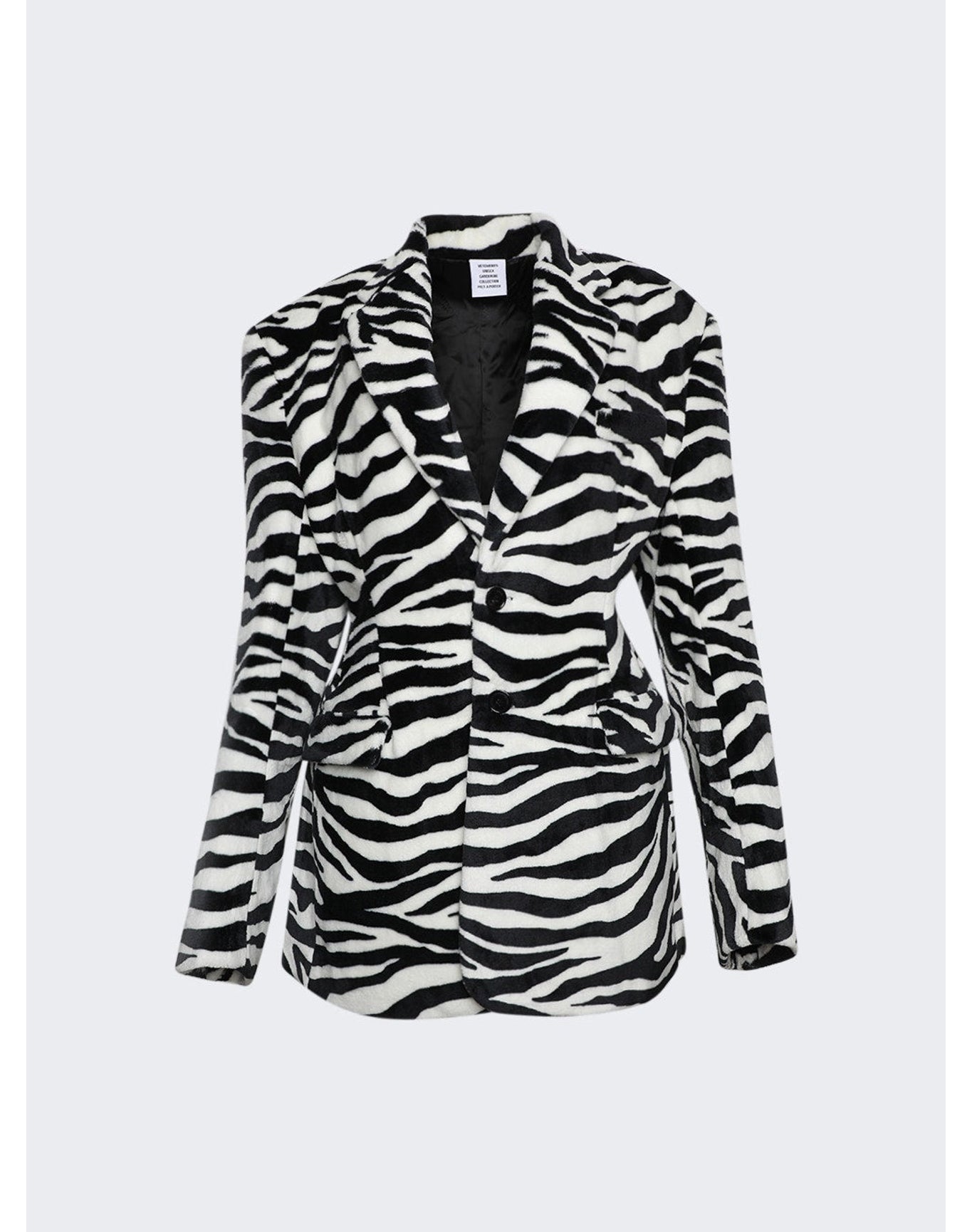 Vetements | Women | Fleece Hourglass Tailored Jacket | Zebra