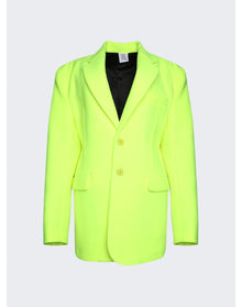 Vetements | Women | Fleece Tailored Blazer Jacket | Flurorescent Yellow