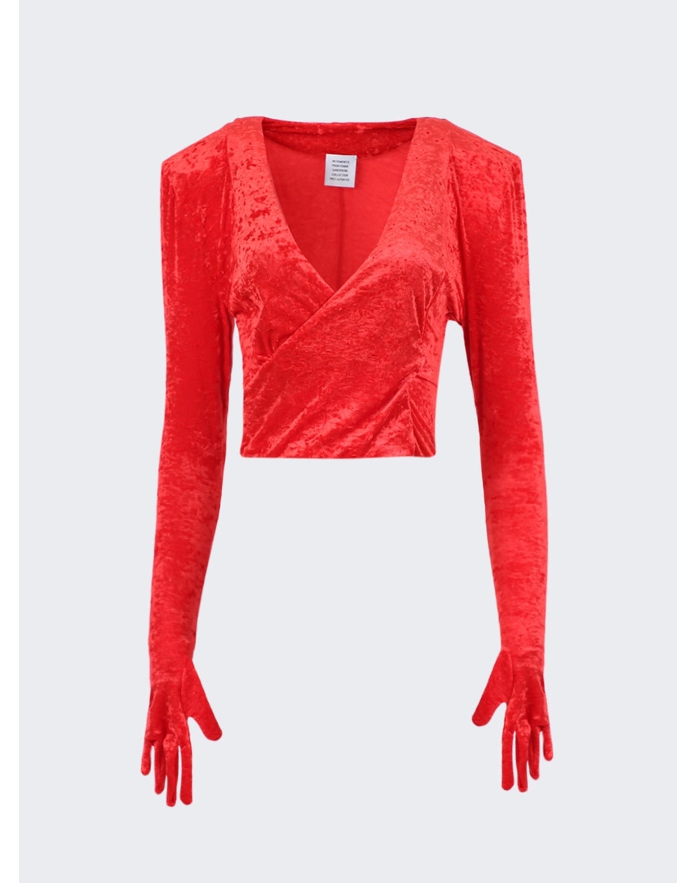 Vetements | Women | Gloved Velvet Dynasty Top | Red