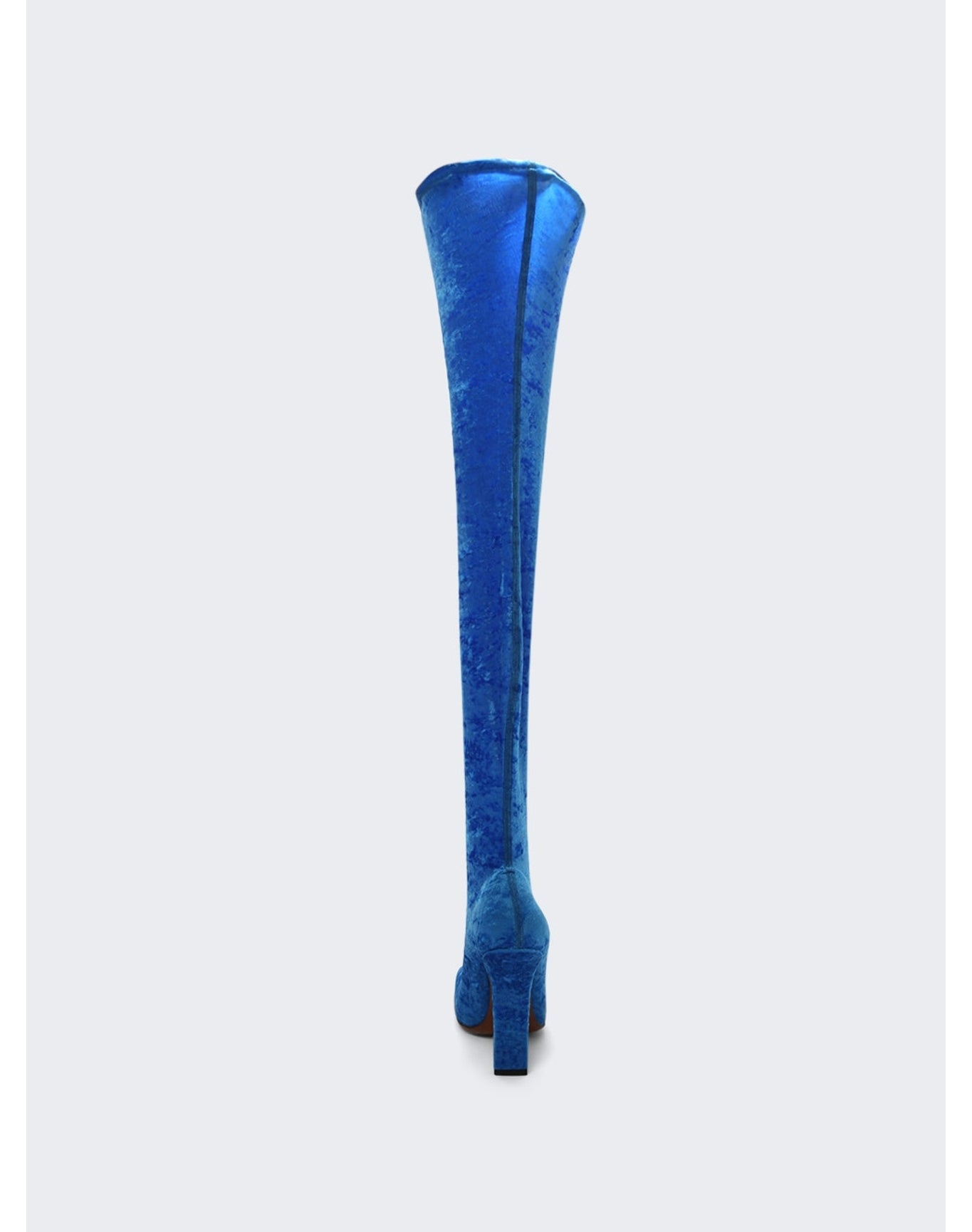 Vetements | Women | Velvet High Boomerang Sock Boots | Blue