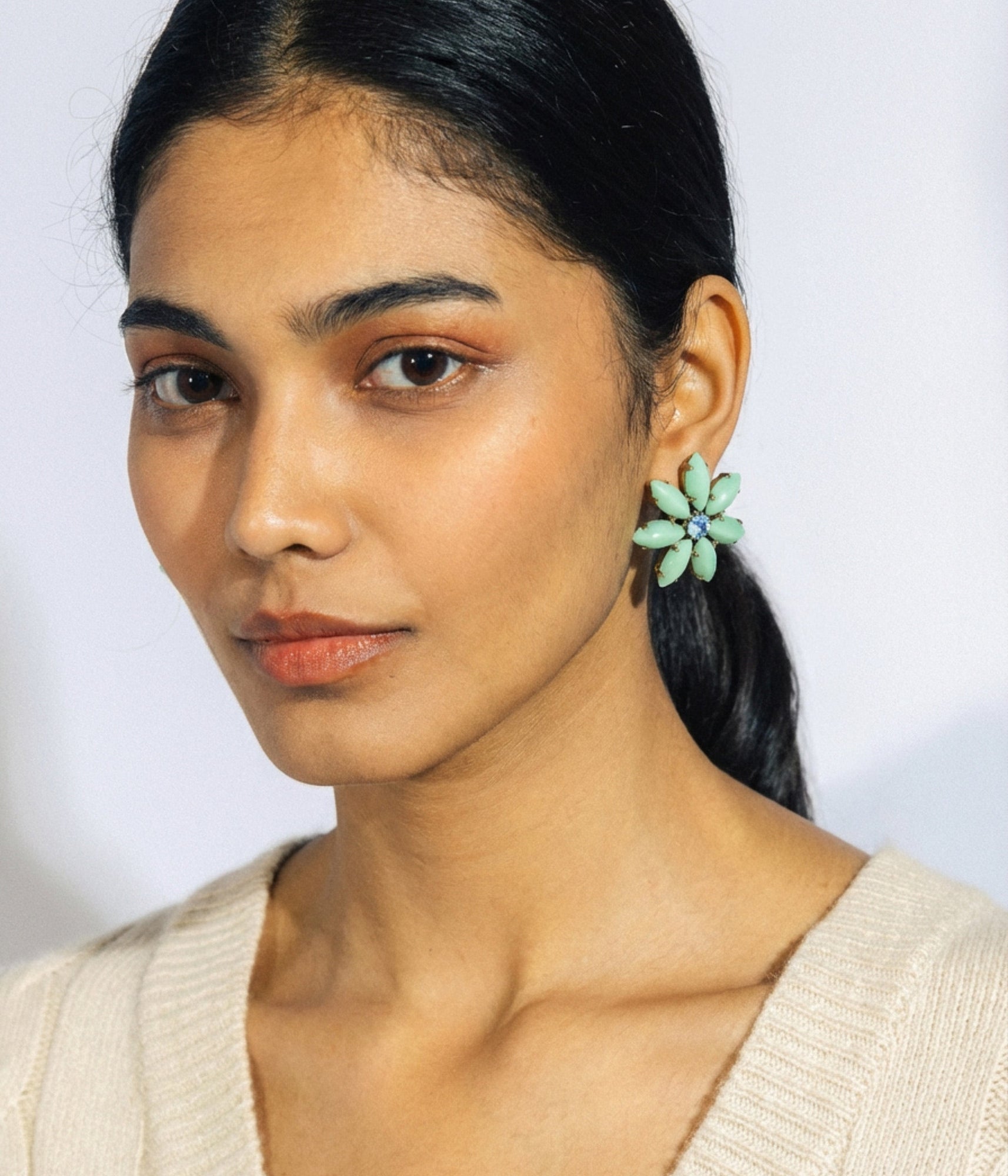 Violetta Earrings in Mint - Loren Hope