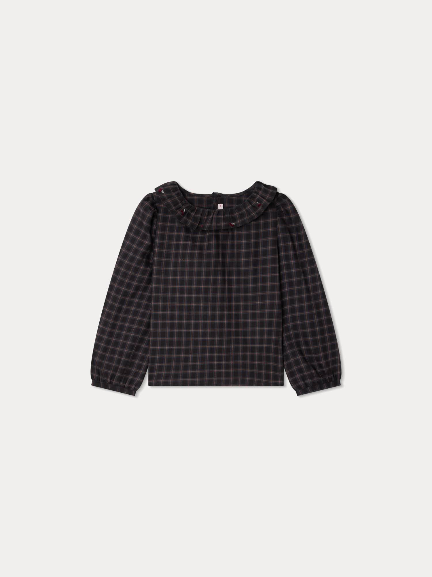 Girl | Timber Embroidered Blouse | Slate Grey