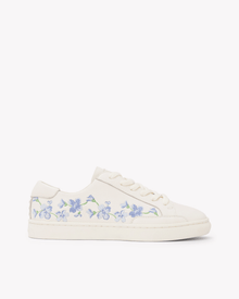 Women's Ibiza Classic Sneaker | Embroidery | Draper Blue Florals - Oasis White - Womens Espadrilles - Draper Blue Florals - Oasis White - Soludos - 