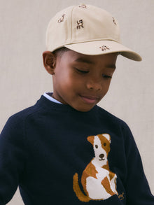 Boy | Arnold Cap With Dog Patterns | Beige
