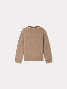 Boy | Garfield Cashmere Cardigan | Beige Stripes