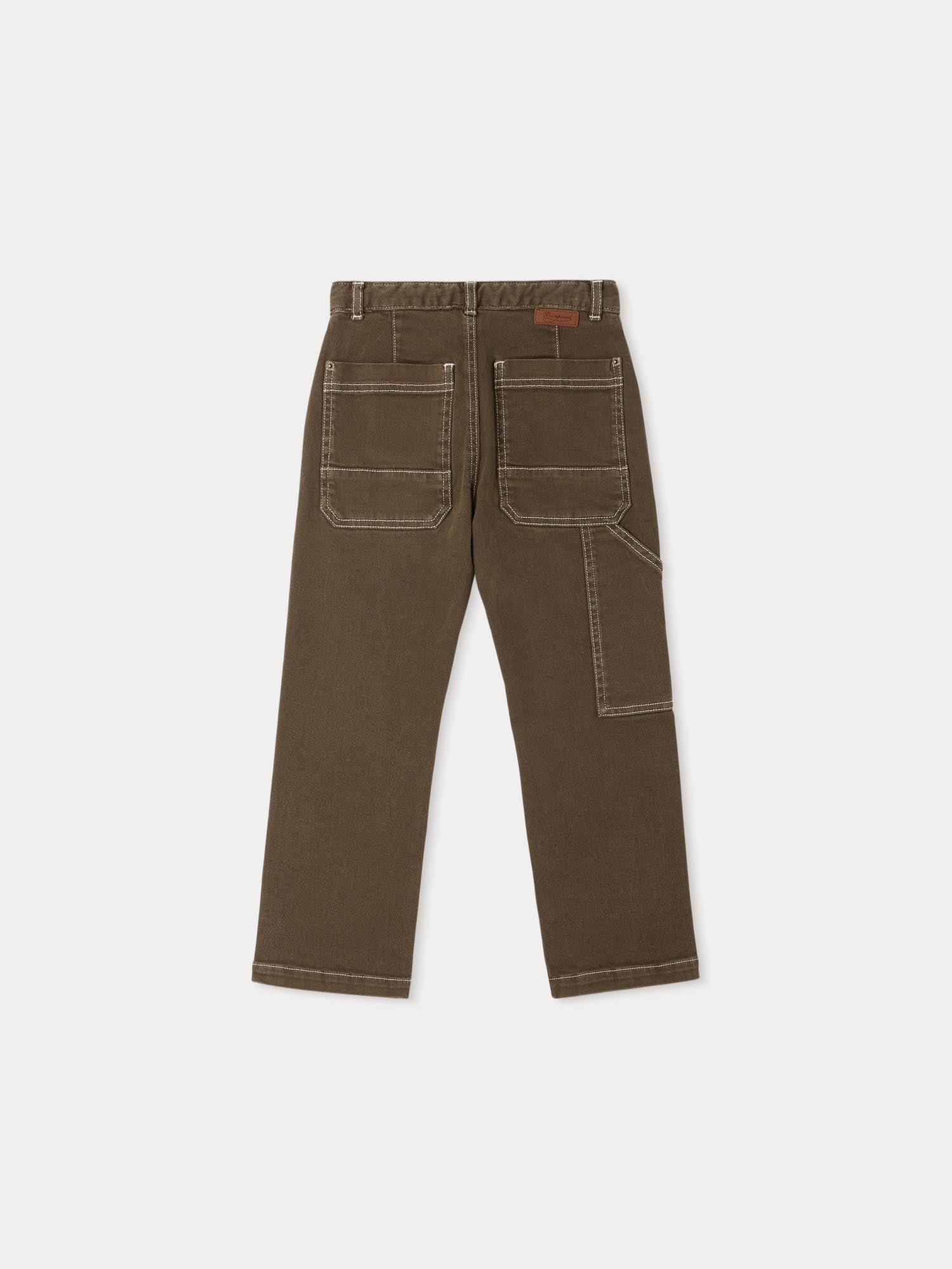 Boy | Gaël Pants In Khaki Denim | Khaki