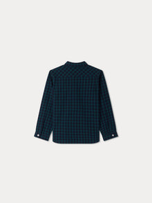 Boy | Tango Dark Green Checkered Shirt | Emerald