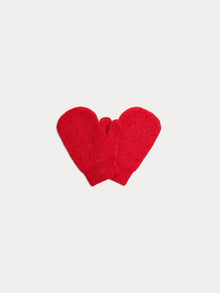 Girl | Dhuri Wool Mittens | Red